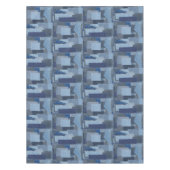Blaues Jean Patchwork-Denim Shibori Boro Boro Tischdecke (Vorderseite)