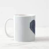 Blaues Jeansherz Liebe Kaffeetasse (Links)