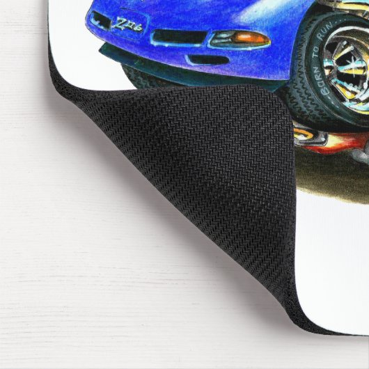 Blaues Kabriolett 1998-2004 Korvette Mousepad (Ecke)