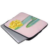Blaues Kaktus-Trio Laptopschutzhülle (Vorne Knopf)