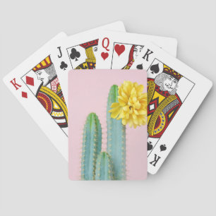 Blaues Kaktus-Trio Spielkarten