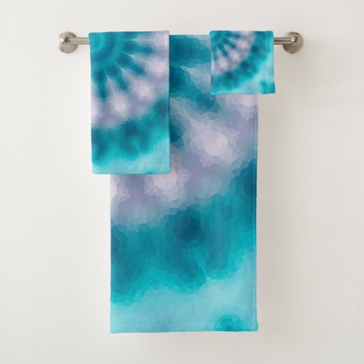 Blaues Kaleidoskop Badhandtuch Set (Insitu)