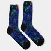 Blaues Kaleidoskop, Crew Socken (Rechts)