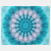 Blaues Kaleidoskop Fleecedecke (Vorderseite (Horizontal))