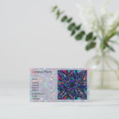 Blaues Kaleidoskop-Fraktal Visitenkarte (Stehend Vorderseite)