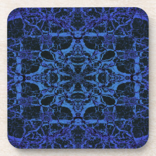 Blaues Kaleidoskop Getränkeuntersetzer