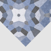 Blaues Kaleidoskop-Gewebe Seidenpapier (Detail)