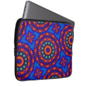 Blaues Kaleidoskop Laptopschutzhülle (Vorne Rechts)