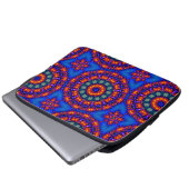 Blaues Kaleidoskop Laptopschutzhülle (Vorne Knopf)