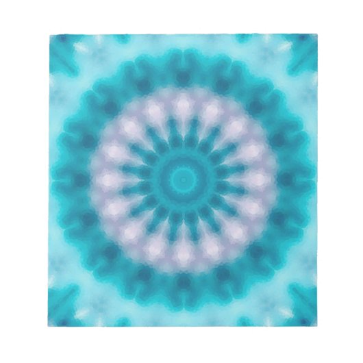 Blaues Kaleidoskop Notizblock (Vorderseite)