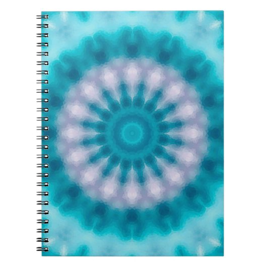 Blaues Kaleidoskop Notizblock (Vorderseite)