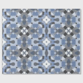 blaues Kaleidoskop-Packpapier Geschenkpapier (Flach)