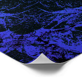Blaues Kaleidoskop Poster (Ecke)