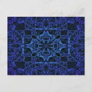 Blaues Kaleidoskop Postkarte