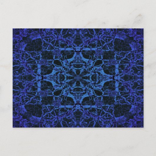 Blaues Kaleidoskop Postkarte (Vorderseite)