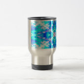 Blaues Kaleidoskop Reisebecher (Mittel)