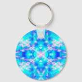 Blaues Kaleidoskop Schlüsselanhänger (Vorderseite)
