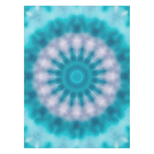 Blaues Kaleidoskop Tischdecke (Vorderseite)