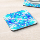 Blaues Kaleidoskop Untersetzer (Linke Seite)