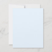 Blaues Kaninchen Babydusche Einladung niedlich (Rückseite)