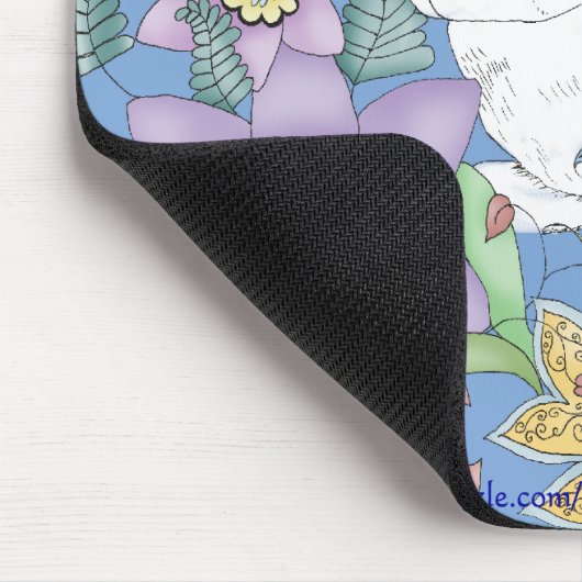 Blaues Kaninchen Mousepad (Ecke)