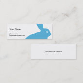 Blaues Kaninchen-Studio Mini Visitenkarte (Vorne/Hinten)