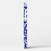 Blaues Kaninchen Tile Art Einzigartiges Waldeland Case-Mate iPhone Hülle (Rückseite / Links)