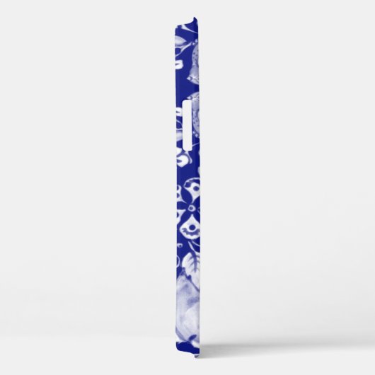 Blaues Kaninchen Tile Art Einzigartiges Waldeland Case-Mate iPhone Hülle (Rückseite / Rechts)