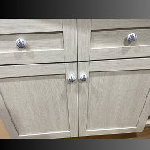 Blaues Kaninchen und Lavendel Keramikknauf