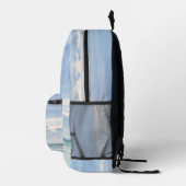 Blaues Karibisches Meer Bedruckter Rucksack (Rechts)