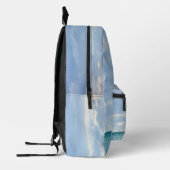 Blaues Karibisches Meer Bedruckter Rucksack (Links)