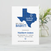 Blaues Kariertes aus texanischem Vertikal-Foto Ankündigung (Stehend Vorderseite)