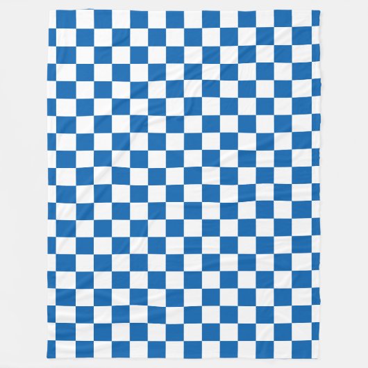 Blaues kariertes fleecedecke (Vorderseite)