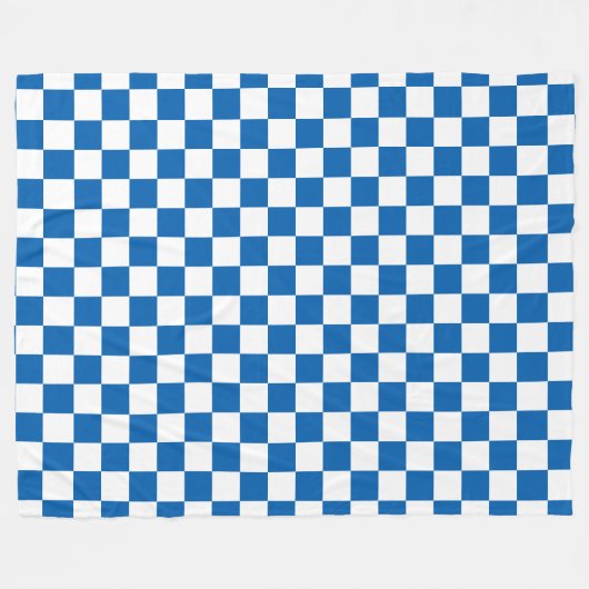 Blaues kariertes fleecedecke (Vorderseite (Horizontal))