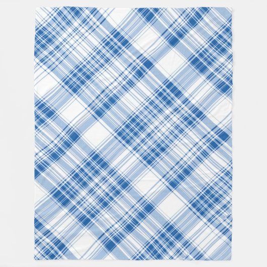 Blaues Kariertes, gemütliches Tartan Klassisches k Fleecedecke (Vorderseite)
