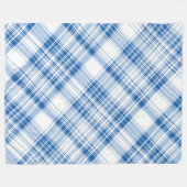 Blaues Kariertes, gemütliches Tartan Klassisches k Fleecedecke (Vorderseite (Horizontal))