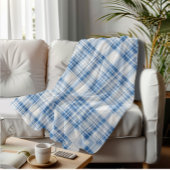 Blaues Kariertes, gemütliches Tartan Klassisches k Fleecedecke