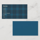 Blaues kariertes - Geschäft Visitenkarte (Vorne/Hinten)