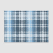 Blaues Kariertes Gewebe Seidenpapier (Vorderseite)