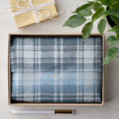 Blaues Kariertes Gewebe Seidenpapier (Geschenk)