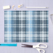 Blaues Kariertes Gewebe Seidenpapier (Handwerk)