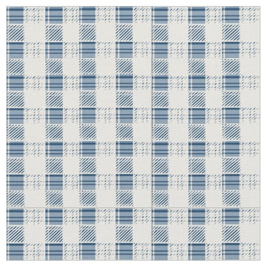 Blaues Kariertes Gewebe Stoff (Nahaufnahme)