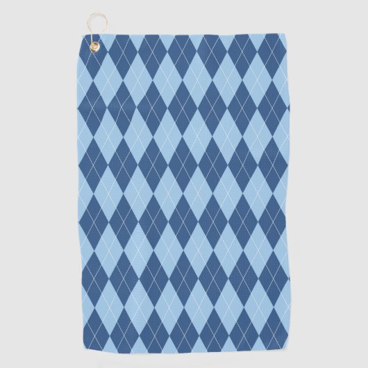 Blaues kariertes golfhandtuch (Vorderseite)