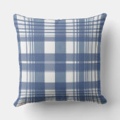 Blaues Kariertes Kissen (Rückseite)