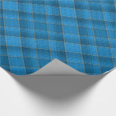 Blaues Kariertes Muster Geschenkpapier (Ecke)