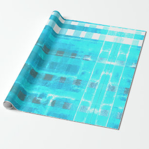 Blaues Kariertes Musterpapier Geschenkpapier