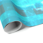 Blaues Kariertes Musterpapier Geschenkpapier (Rolleneckpunkt)