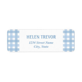 Blaues kariertes Rückgabezeichen