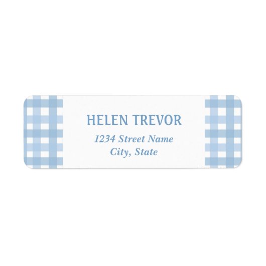 Blaues kariertes Rückgabezeichen (Vorne)