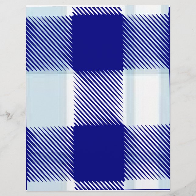 Blaues Kariertes Scrapbook (Vorderseite)
